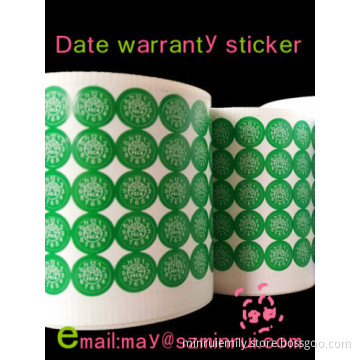 Custom Date Warranty Sticker With Rectangle Shape,ultra Destructible Vinyl Sticker, Do Not Tamper Sticker 